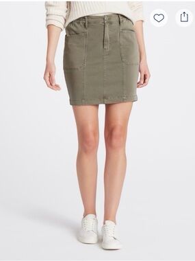 Liverpool Olive Green Utility Skirt with Pockets size 28/6